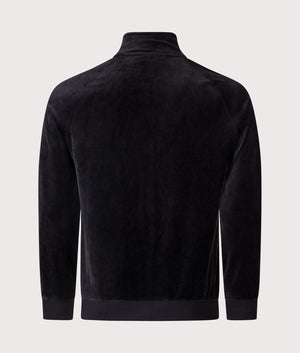 Court Velour Track Top by Sergio Tacchini in Black. Shot by EQVVS. Back shot.
