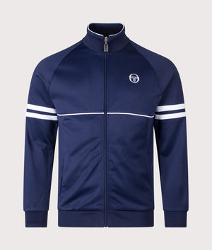 Orion Track Jacket by Sergio Tacchini in Maritime Blue/White. Shot by EQVVS. Front shot.