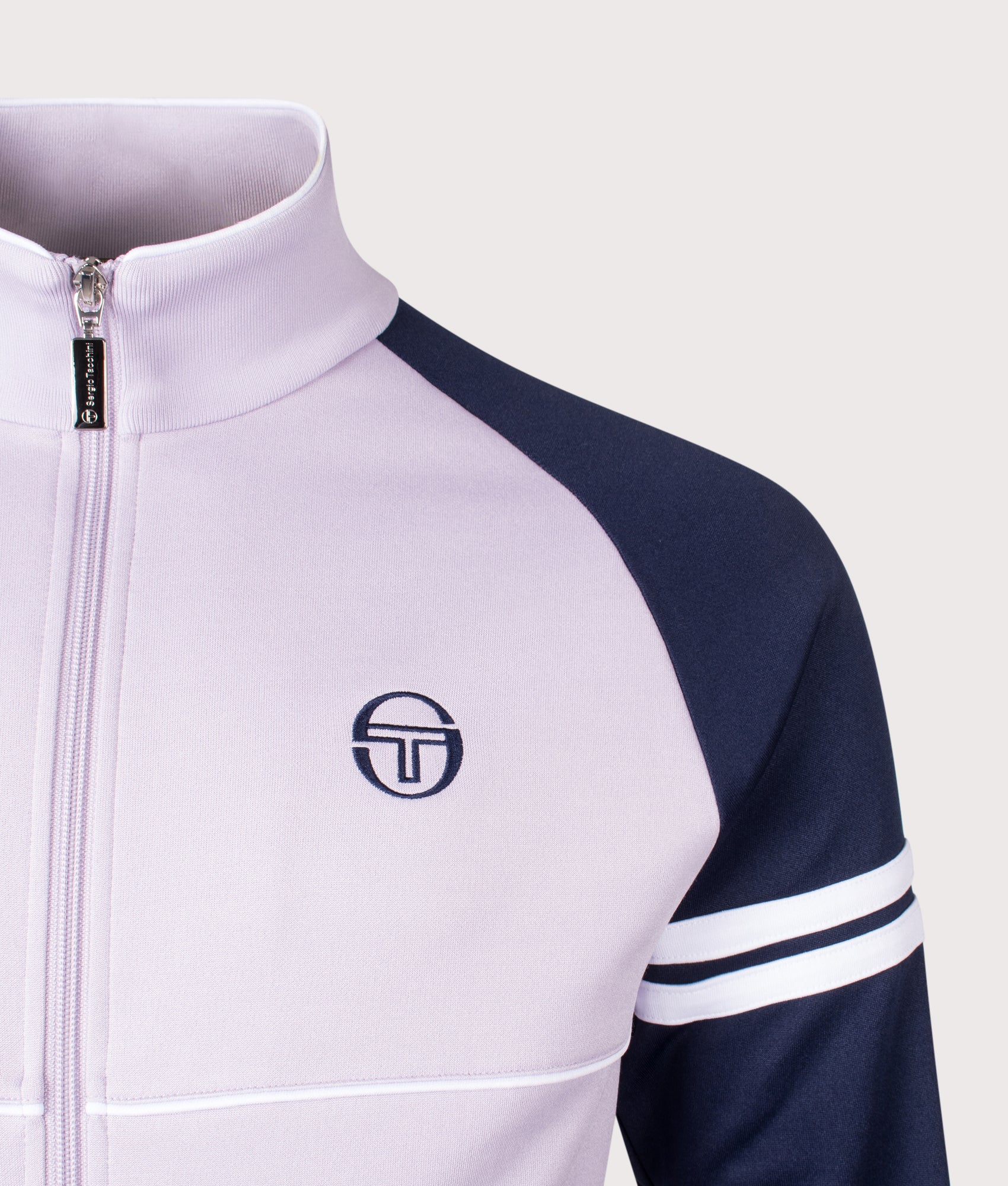 Orion Davis Track Top. Shot by EQQVS. Detail logo shot. 
