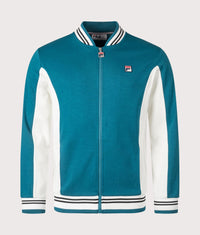 Settanta Baseball Track Jacket: 428 Deep Lagoon/Gardenia/Black 