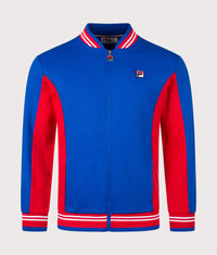 Settanta Baseball Track Jacket: 515 Turkish Sea/Fila Navy/White 