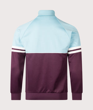 Sergio Tacchini Orion Track Jacket in Milky Blue, Winter Bloom and Gardenia at EQVVS Menswear. Back shot.