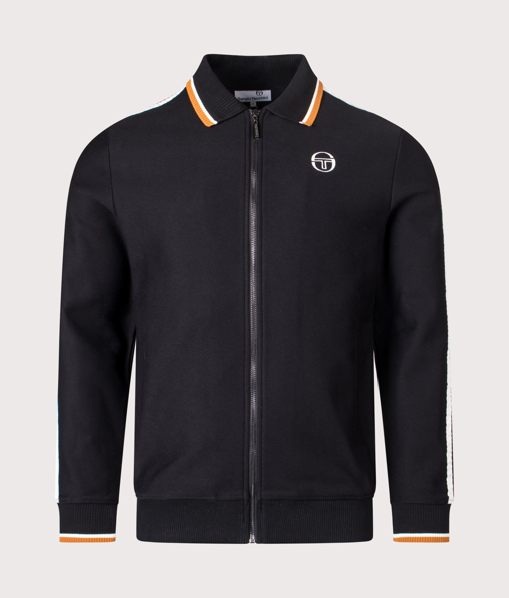 Giorno Track Top in Black | Cotton-Polyester Blend | Sergio Tacchini | EQVVS | Front shot 