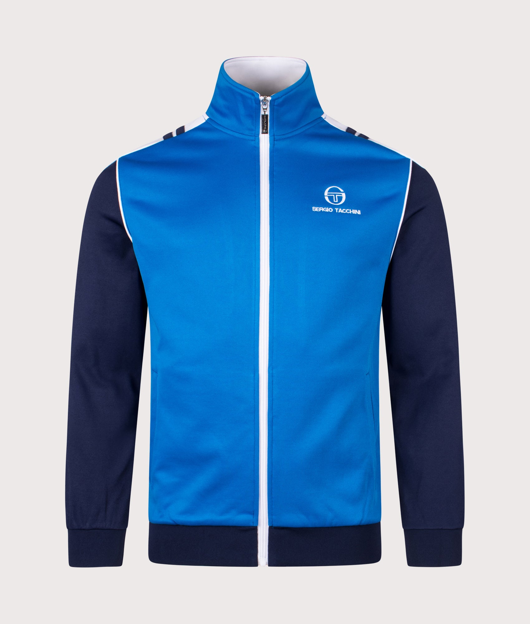 Drive Track Top in Directoire Blue/Maritime Blue | Polyester Blend | Sergio Tacchini | EQVVS | Front shot 
