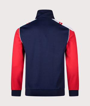 Drive Track Top in Maritime Blue/Adrenaline Rush | Polyester Blend | Sergio Tacchini | EQVVS | Back shot 