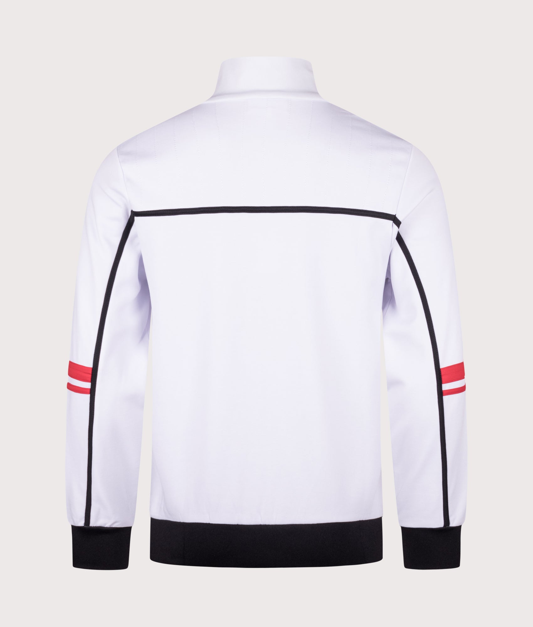 Frankie Track Top in White/Black/Adrenaline Rush | Polyester Blend | Sergio Tacchini | EQVVS | Back shot 
