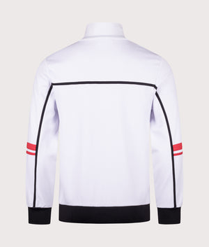 Frankie Track Top in White/Black/Adrenaline Rush | Polyester Blend | Sergio Tacchini | EQVVS | Back shot 