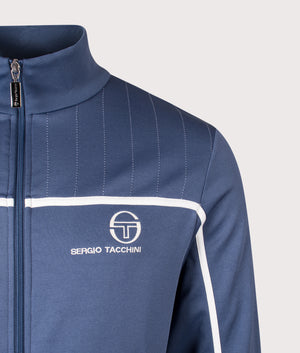 Frankie Track Top in Vintage Indigo/Pumpkin Spice | Sergio Tacchini | EQVVS | Front detail shot 
