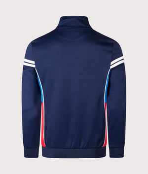 Sergio Tacchini Mambo Track Top arrives in Maritime Blue, Directoire Blue and Adrenaline Rush at EQVVS Menswear back shot.