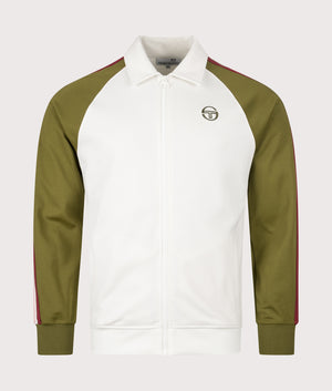 Renshaw Track Top in Gardenia/Avocado | Sergio Tacchini | EQVVS | Front shot 