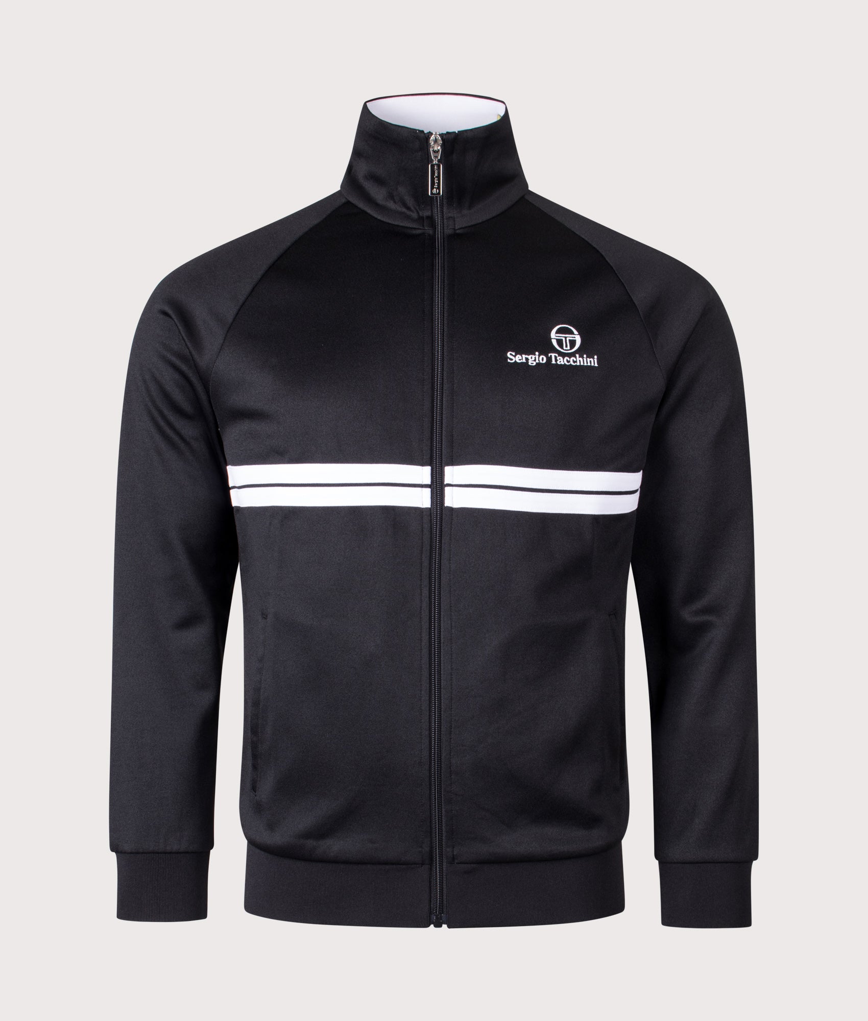 Dallas Track Top in Black/White | Sergio Tacchini | EQVVS | Front shot 