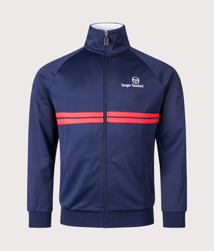 Dallas Track Top in Maritime Blue/White/Adrenaline Rush | Sergio Tacchini | EQVVS | Front shot 