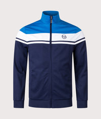 Damarindo Track Top: 190 Directoire Blue/White/Maritime Blue 