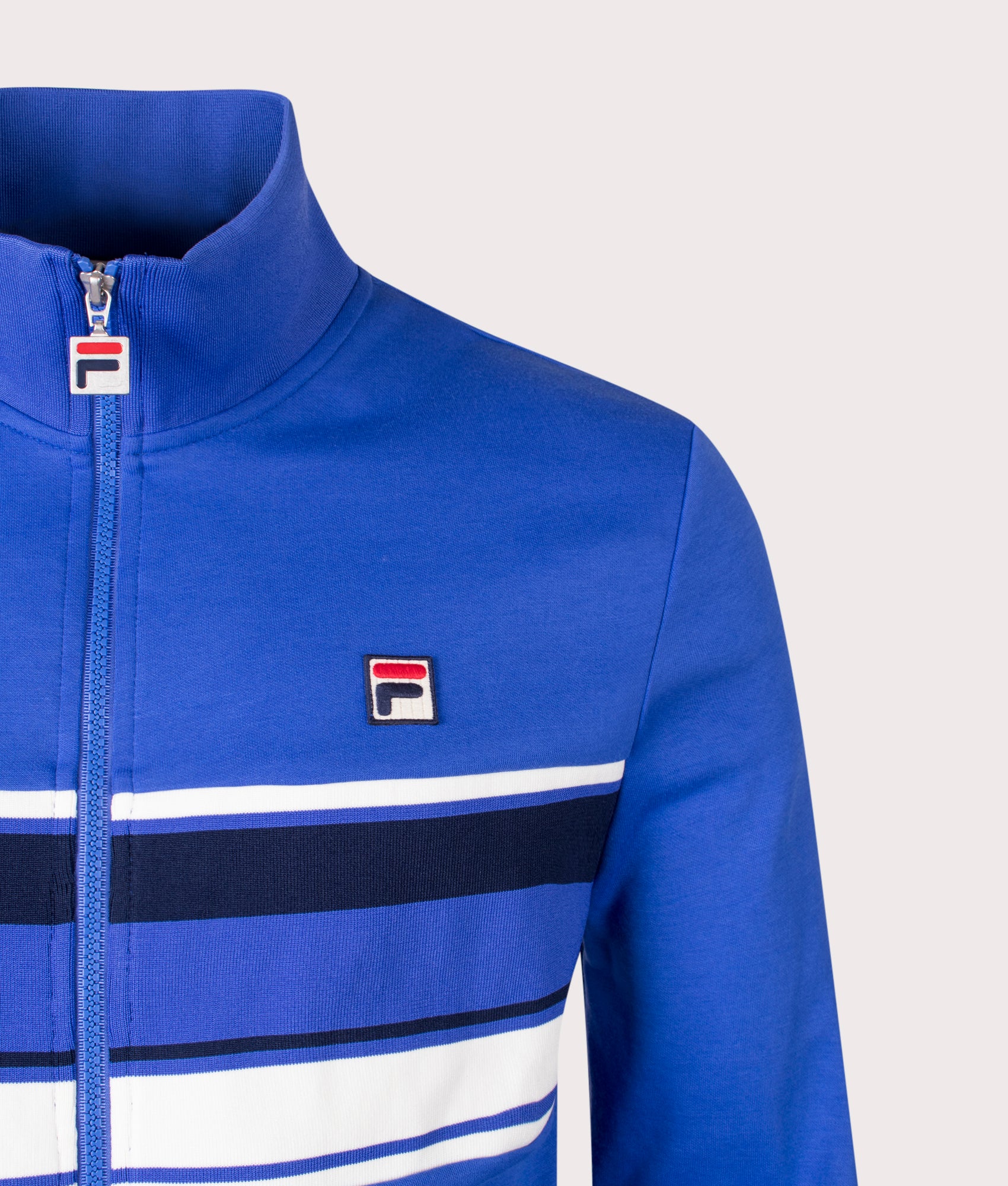 Vinne Track Jacket in Dazzling Blue/FILA Navy/Gardenia | FILA | EQVVS | Front shot