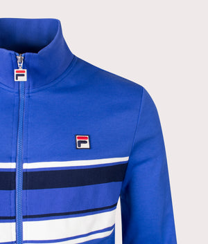 Vinne Track Jacket in Dazzling Blue/FILA Navy/Gardenia | FILA | EQVVS | Front shot