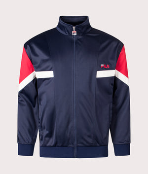 Albarn Archive Inspired Track Jacket in FILA Navy/FILA Red/Gardenia | FILA | EQVVS | Front shot 