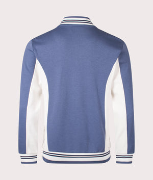 FILA Settanta Baseball Track Jacket in Vintage Indigo/Gardenia/Fila Navy at EQVVS Menswear. Back shot. 