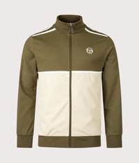 Locchi Track Top: 139 Dark Olive/Mojave Desert/Gardenia 