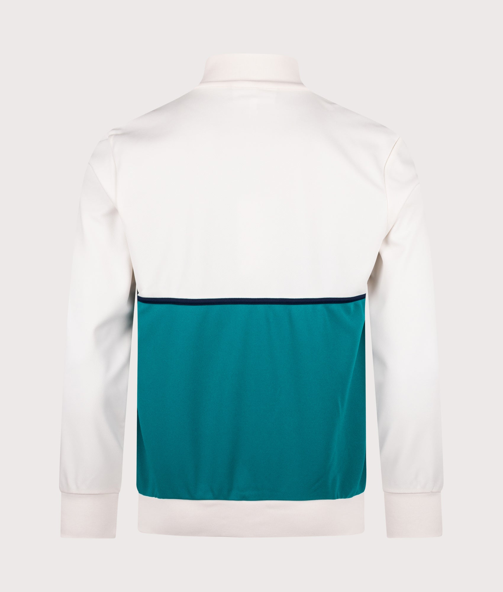 Sergio Tacchini  Locchi Track Top in Gardenia, Harbor Blue and Maritime Blue at EQVVS Menswear. Back shot.