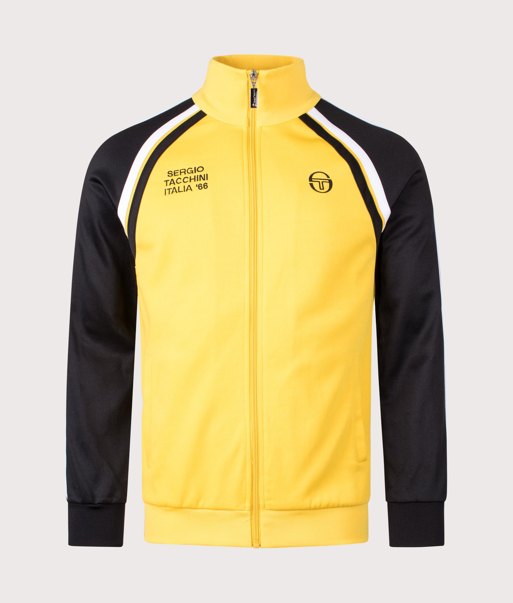 Sergio Tacchini Ghibli Davis Track Top  in Mango Mint, Black and White at EQVVS Menswear. Front shot.