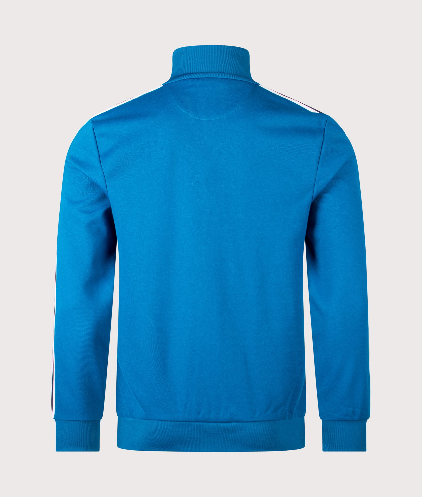 Sergio Tacchini New Cortana Track Top in Mykonos Blue and White at EQVVS Menswear. Back shot.