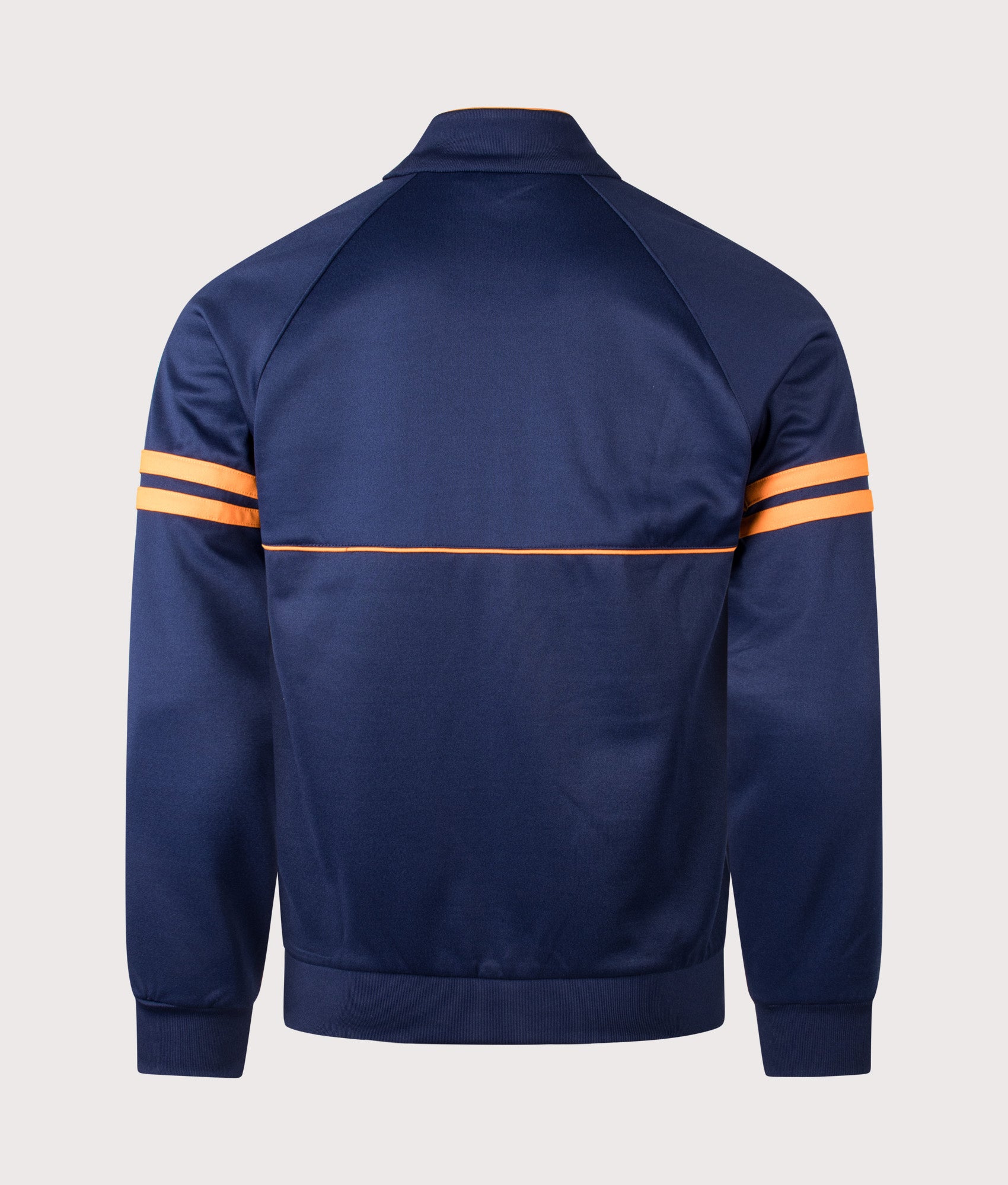 Sergio Tacchini Orion Track Top in Maritime Blue and Orange Pepper at EQVVS Menswear. Back shot.