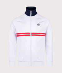 Dallas Track Top: 016 White/Maritime Blue/Adrenaline Rush 