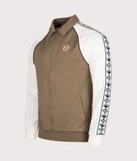 Slim Fit Sarto Track Top: 590 Shitake/Gardenia 