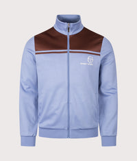Slim Fit New Young Line Track Top: 485 Country Blue/Potting Soil 