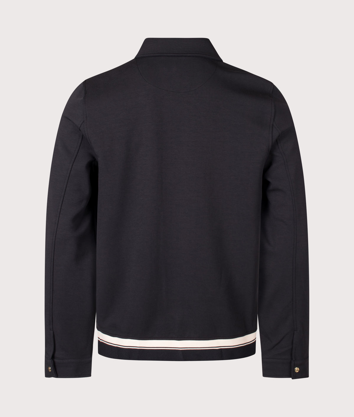 Sergio Tacchini  Regular Fit Ombra Track Top in Black at EQVVS Menswear. Back shot.