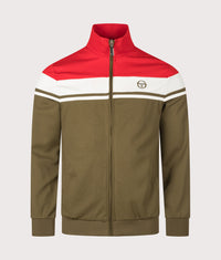 Slim Fit Damarindo Track Top: 189 Adrenaline Rush/Gardenia/Dark Olive 
