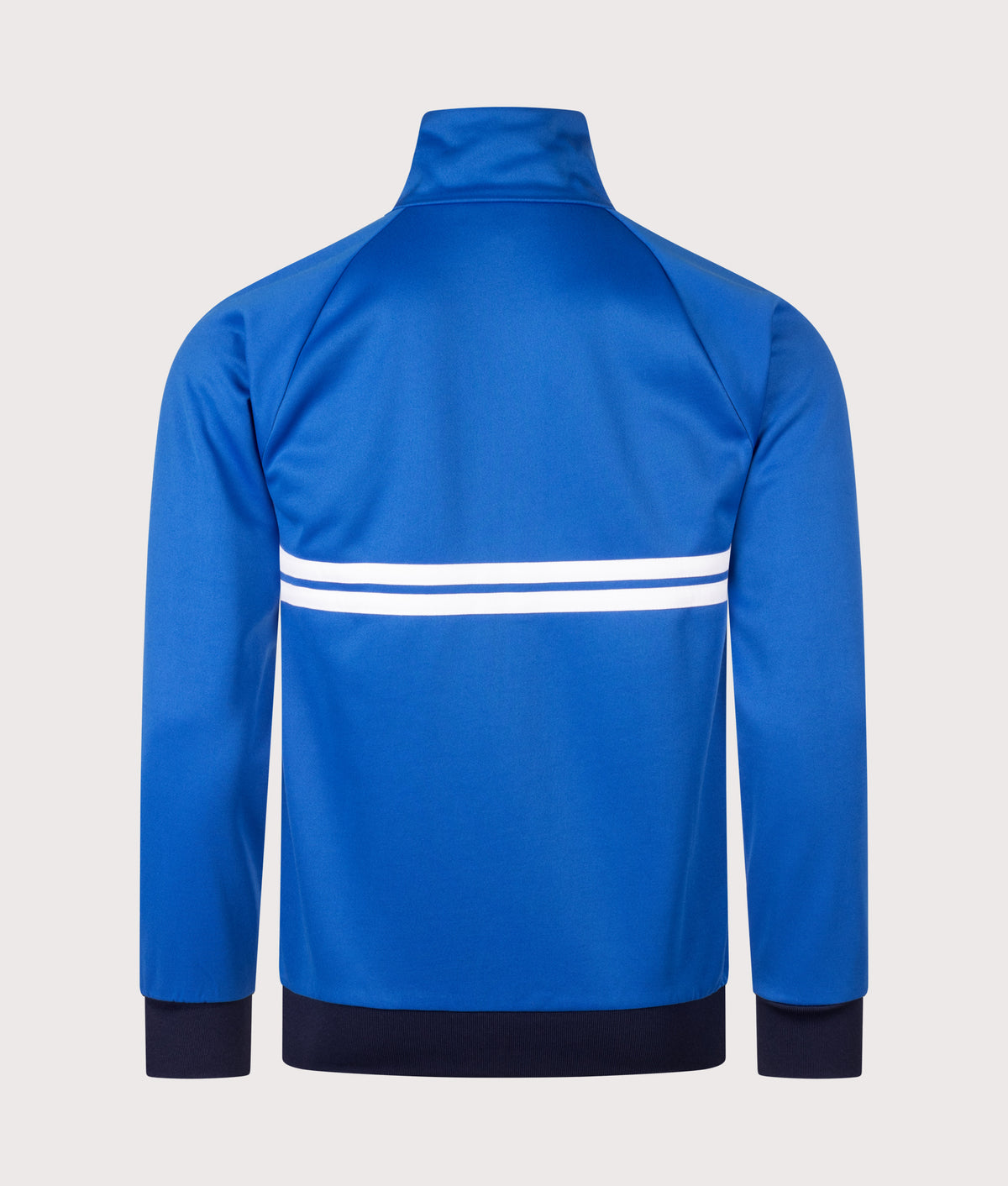 Sergio Tacchini New Dallas Track Top in Princess Blue, White and Maritime Blue at EQVVS Menswear. Back shot.