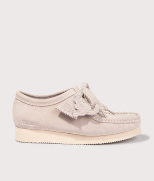 Wallabee. Shot by EQVVS. Flat front motif shot.