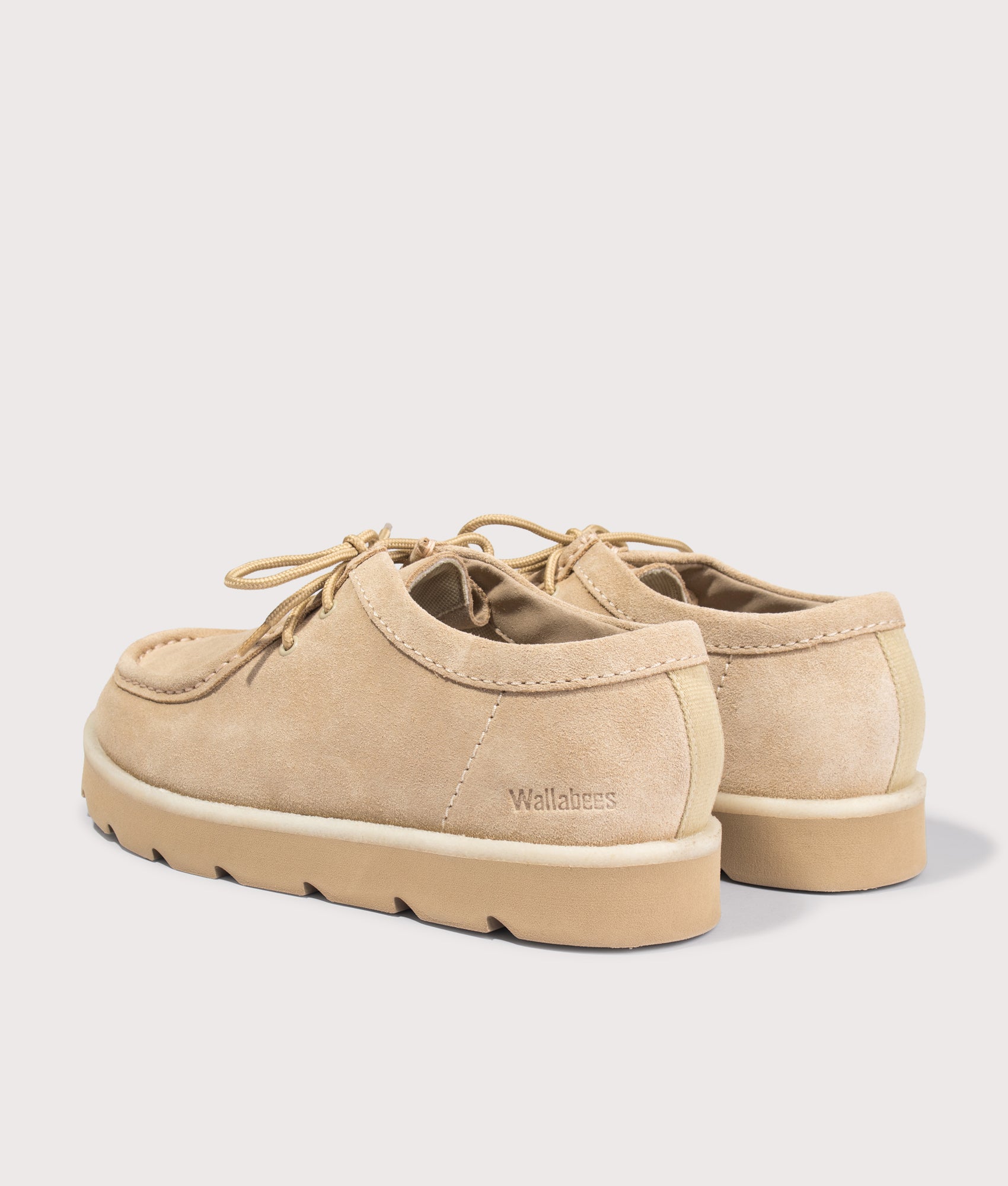 Clarks Originals Meare Walla in Maple Suede at EQVVS Menswear. Angled back shot.