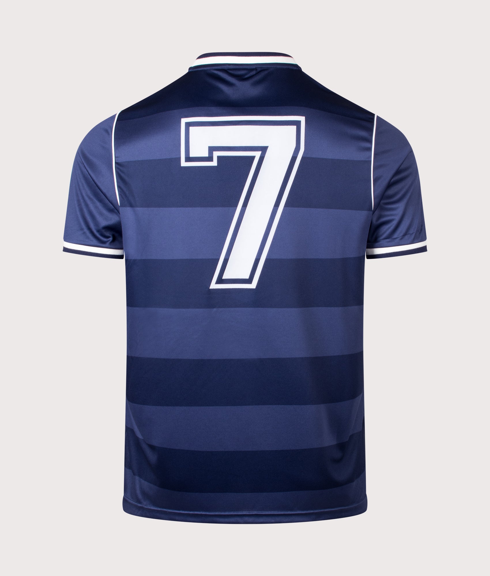 Umbro Jersey NR 7 in Patriot Blue at EQVVS Menswear. Back shot.