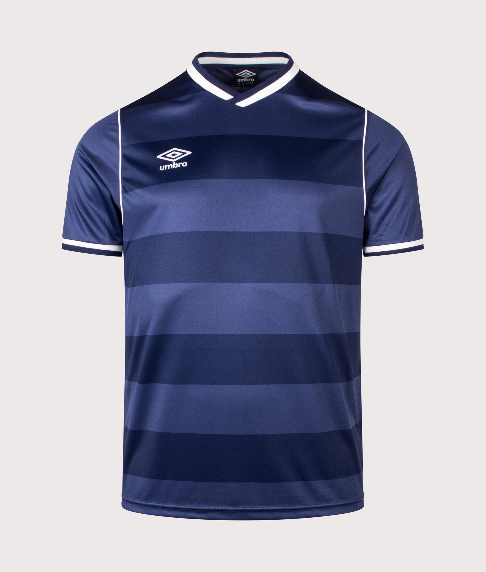 Umbro Jersey NR 7 in Patriot Blue at EQVVS Menswear. Front shot.