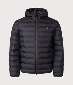 Hooded Insulated Jacket in Black | Fred Perry | EQVVS