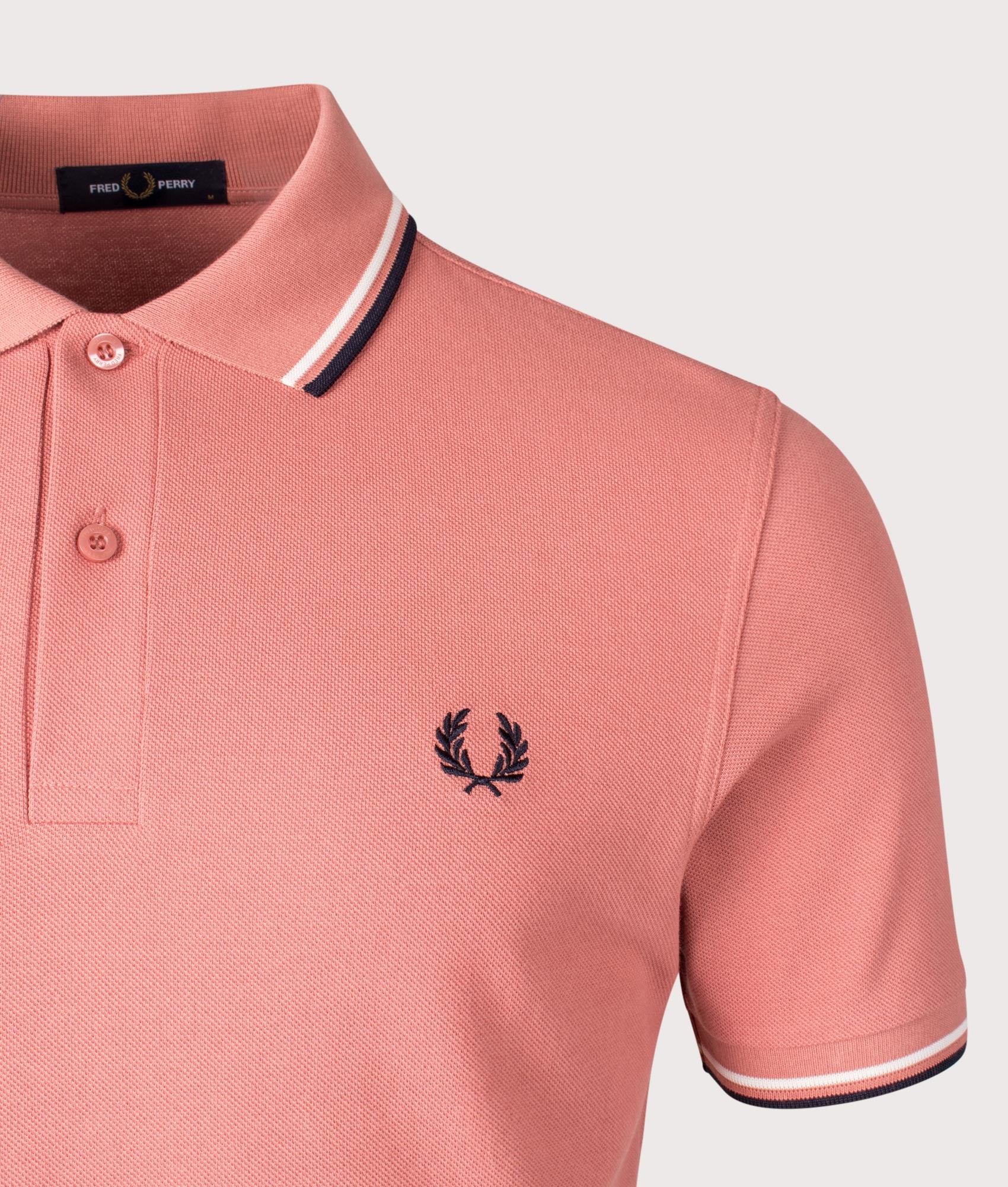 Twin Tipped Fred Perry Polo Shirt. Shot by EQVVS. Detail Shot