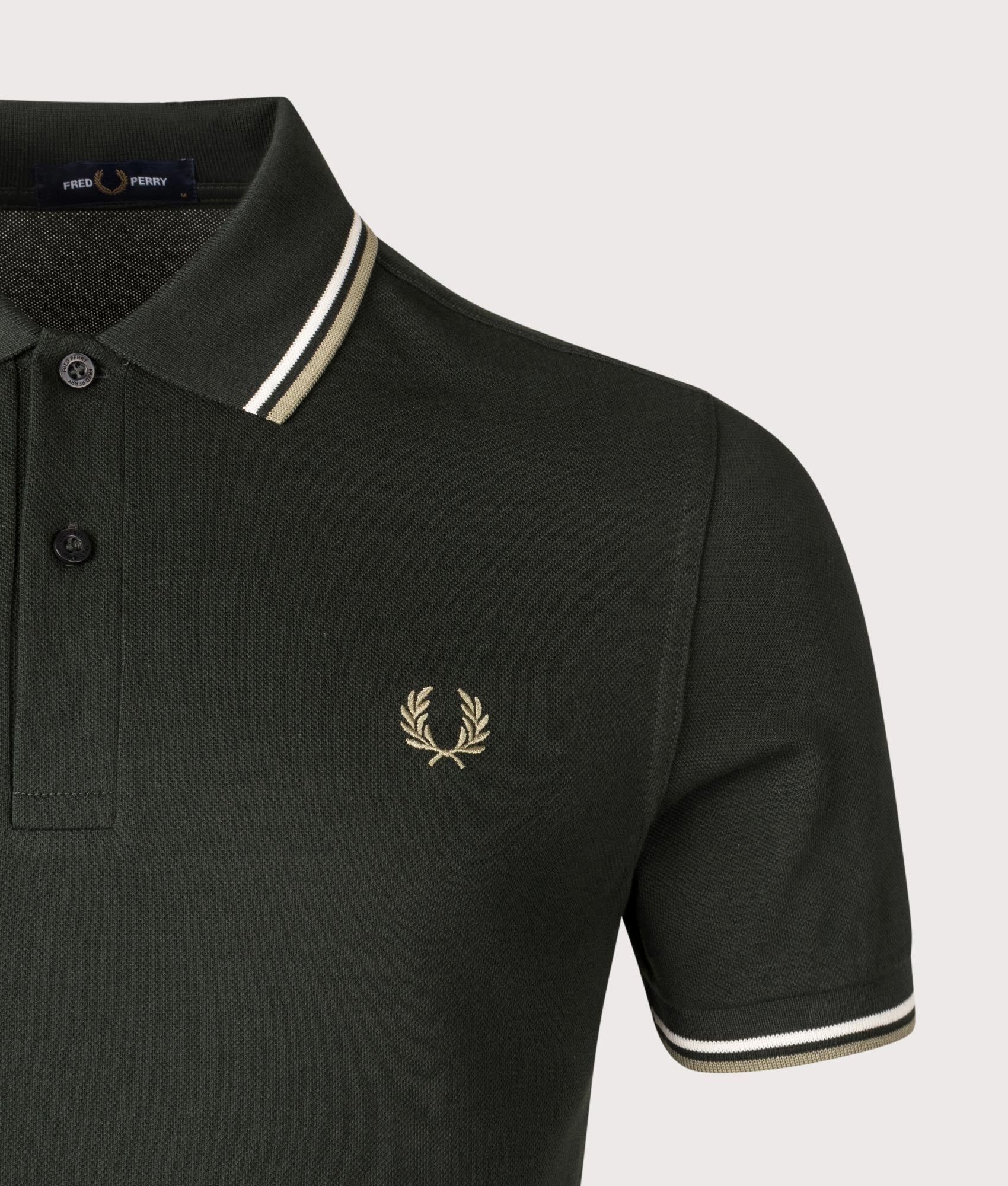 Twin Tipped Fred Perry Polo Shirt. Shot by EQVVS. Detail shot