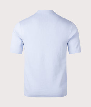 Short Sleeve Knitted Polo Collar Shirt. Shot by EQVVS. Back shot.