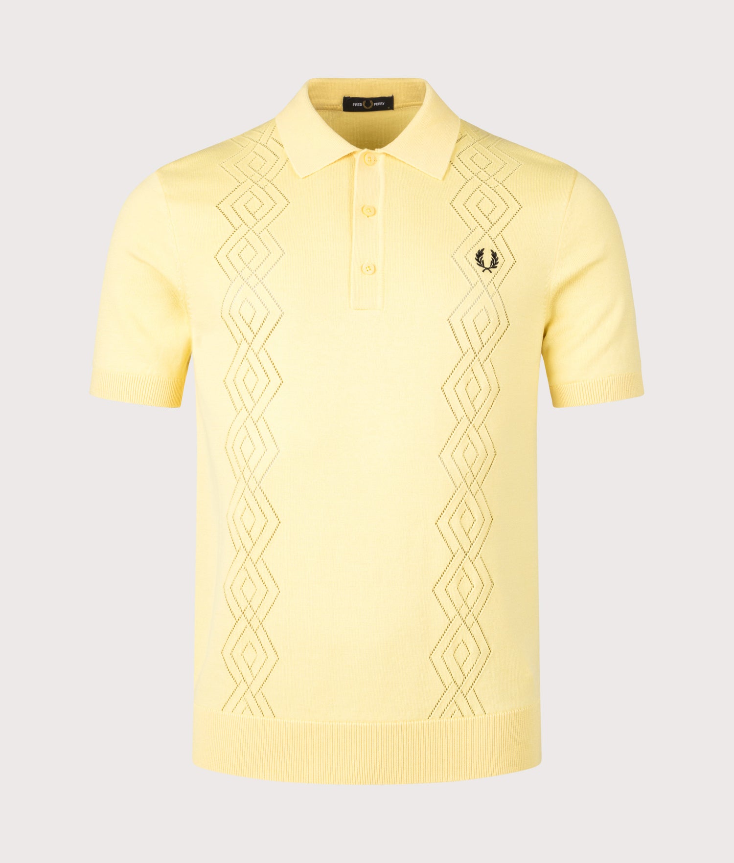 Pointelle Knitted Shirt in Champion's Gold | Fred Perry | EQVVS