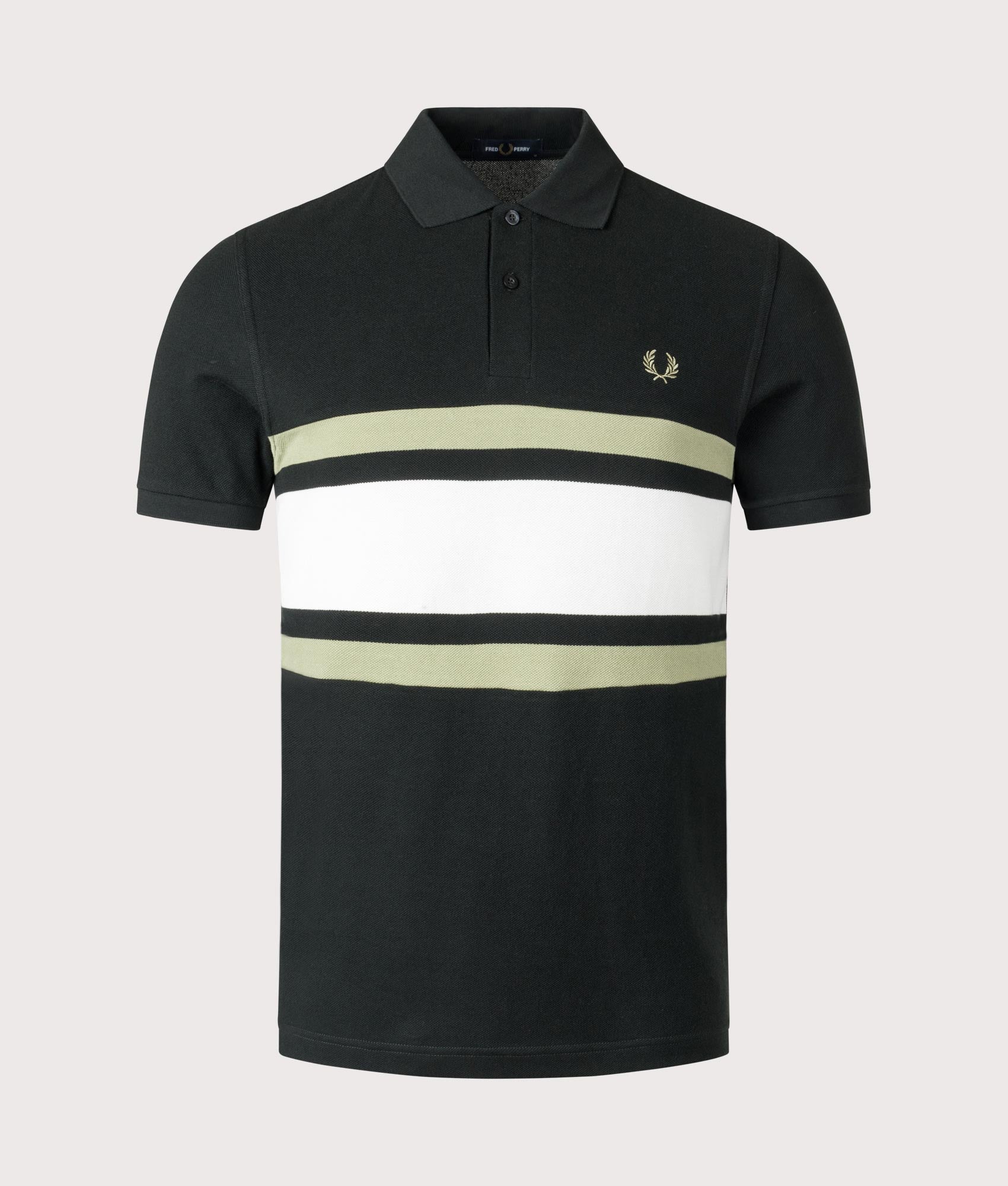Panelled Polo Shirt. Shot by EQVVS. Front shot.