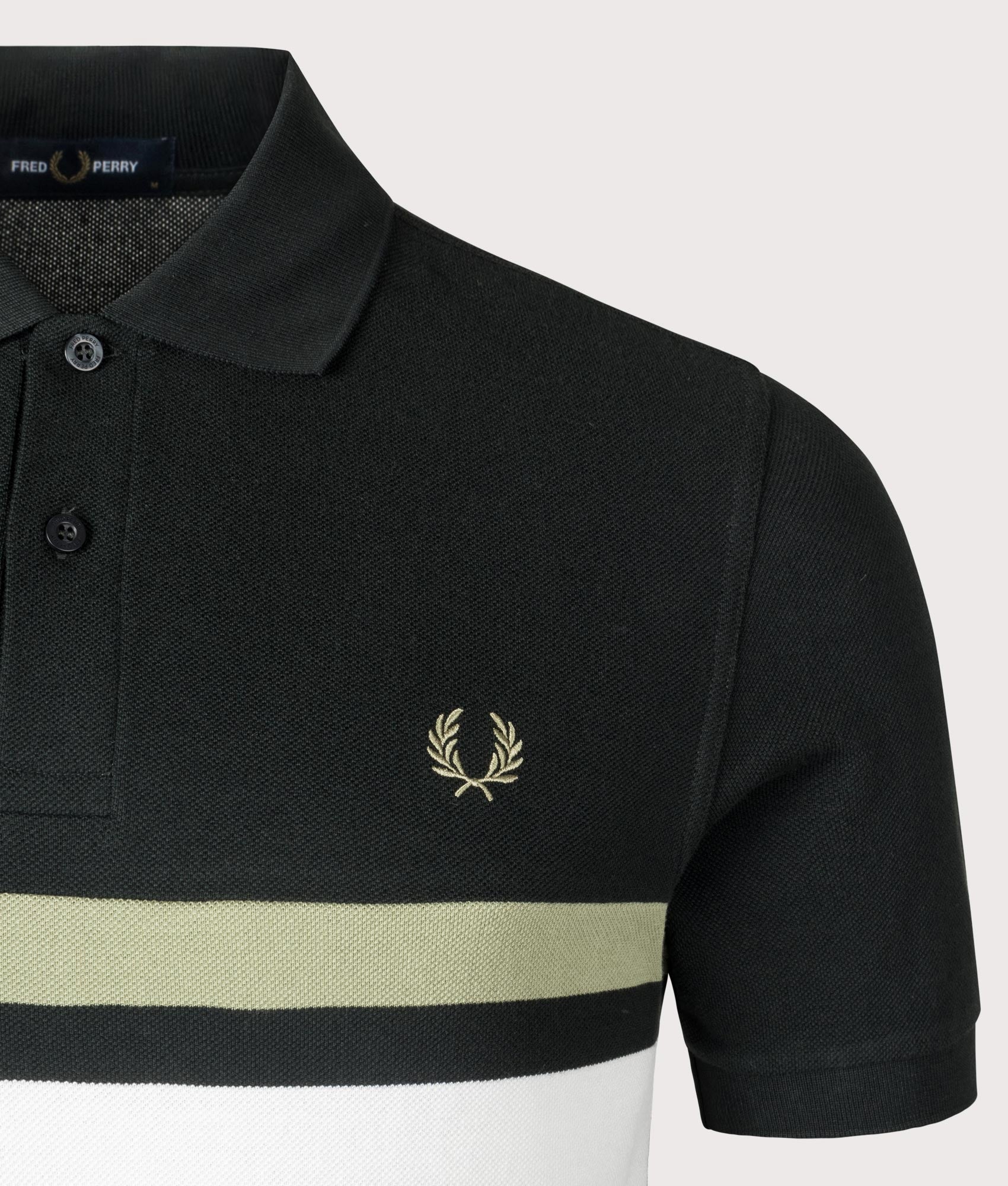 Panelled Polo Shirt. Shot by EQVVS. Detail shot.