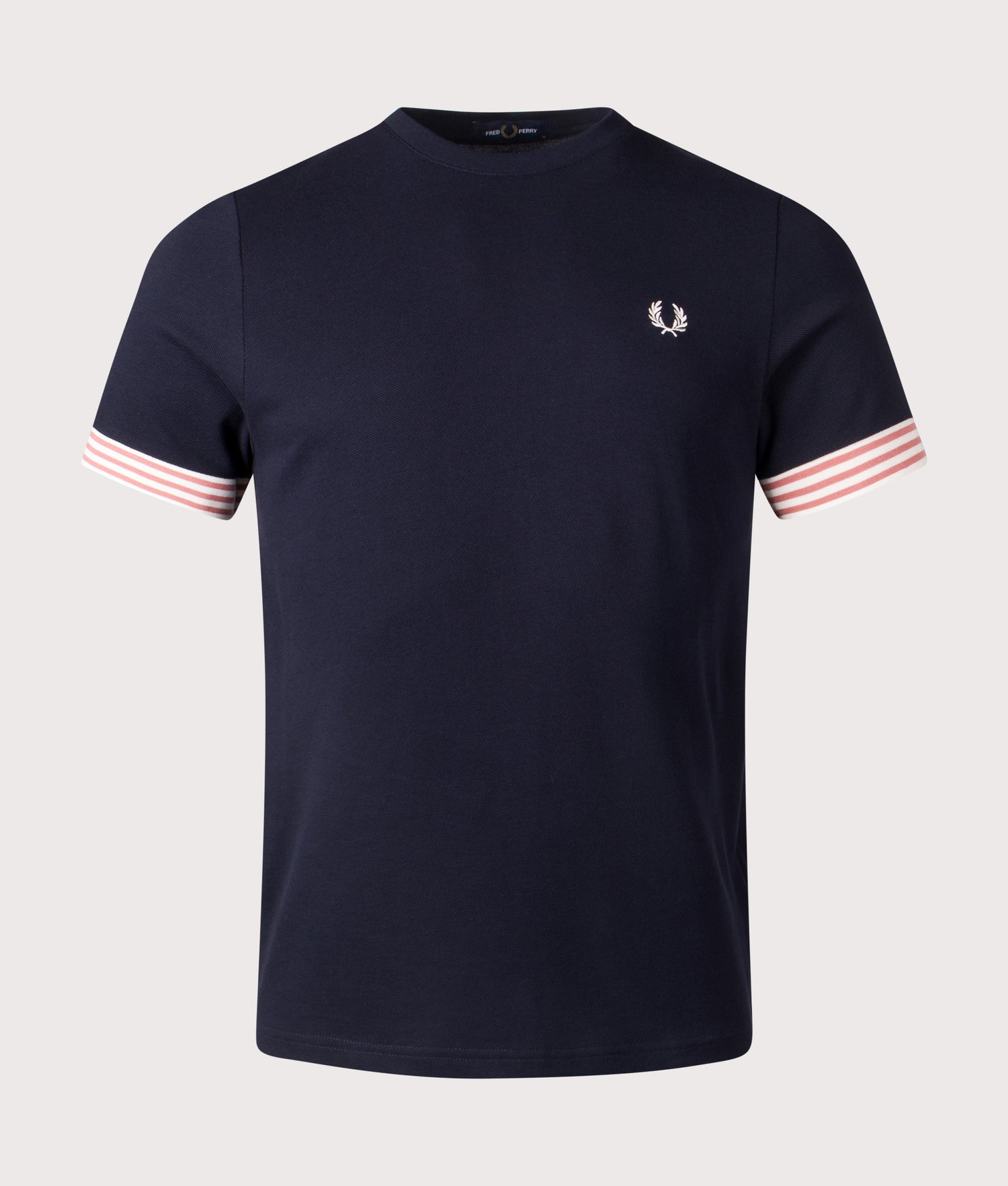 ★FRED PERRY★ Sharp Fine Stripe T-Shirt Navy Tennis Blue AF Fred Perry Fine Stripe T-Shirt Navy/Tennis Blue - Terraces