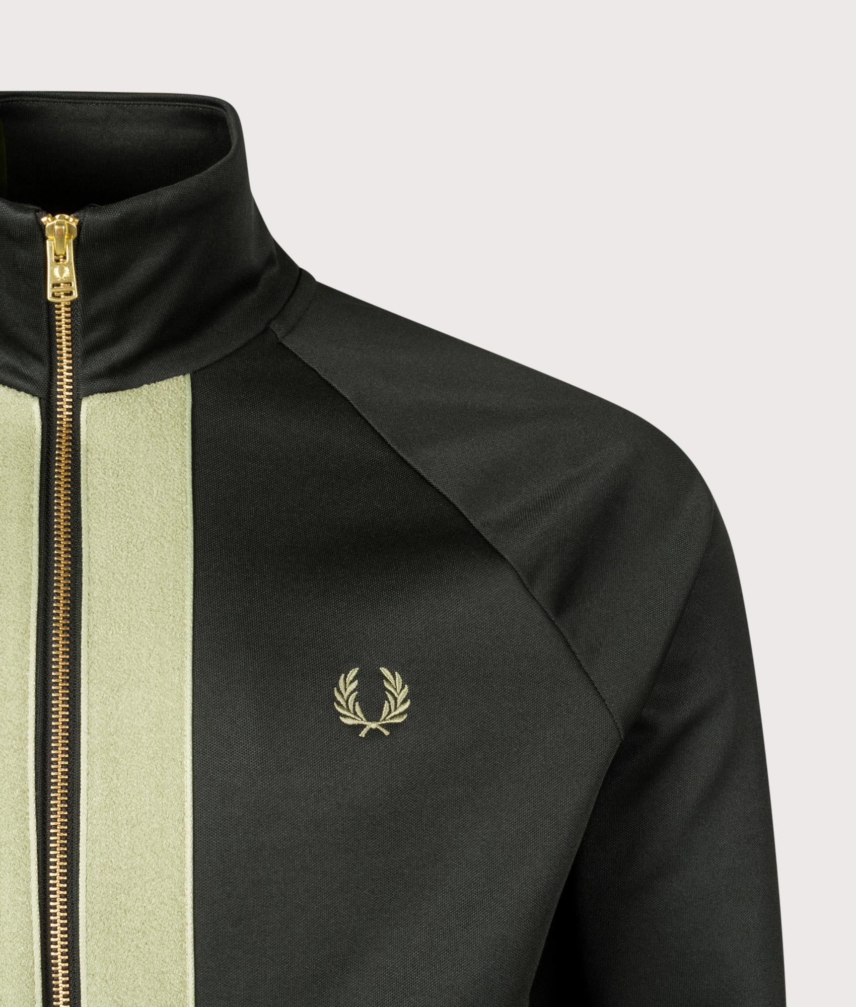 Chenille Tape Track Jacket. Shot by EQVVS. Detail shot.