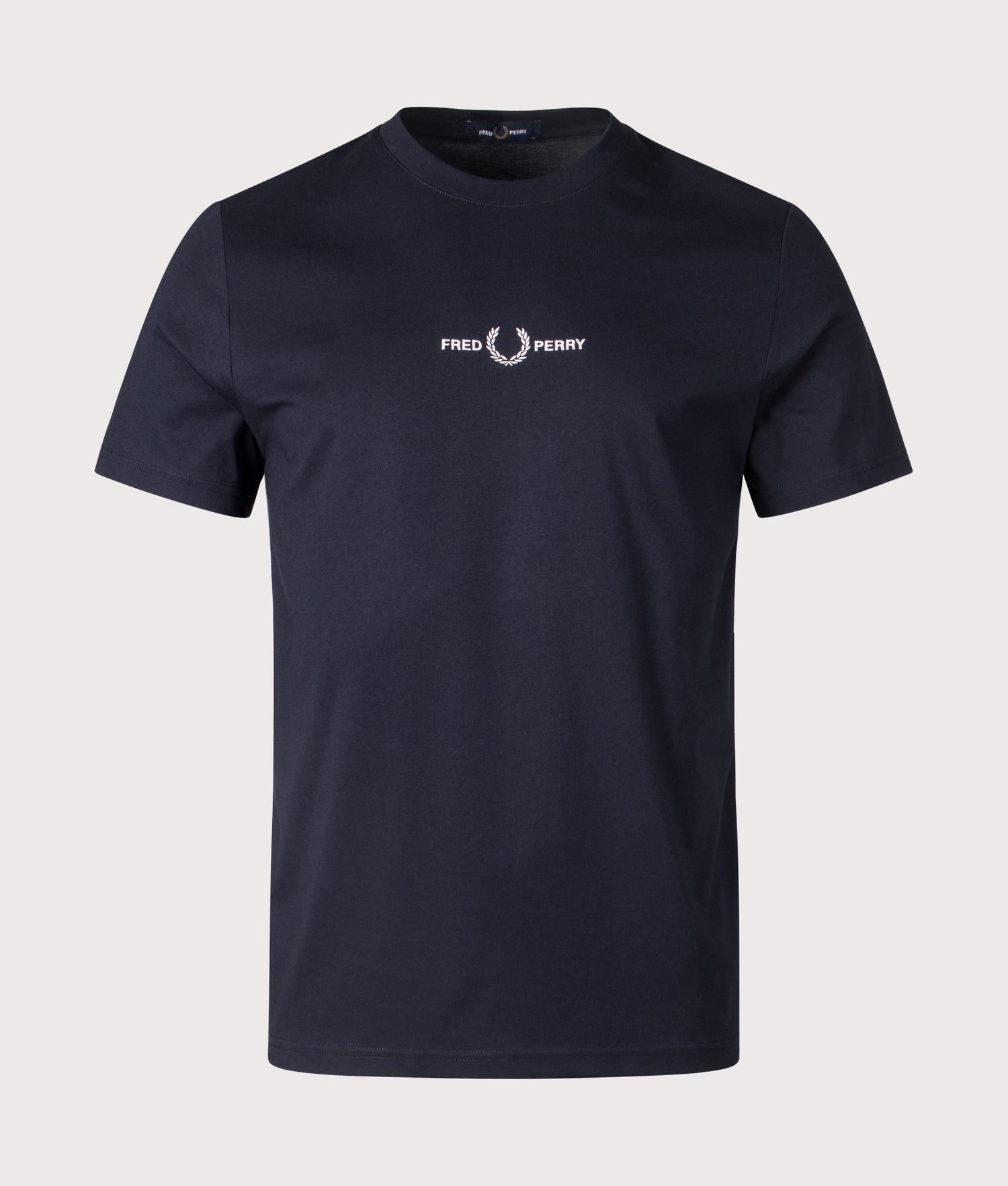 Embroidered T-Shirt in Navy | Fred Perry | EQVVS