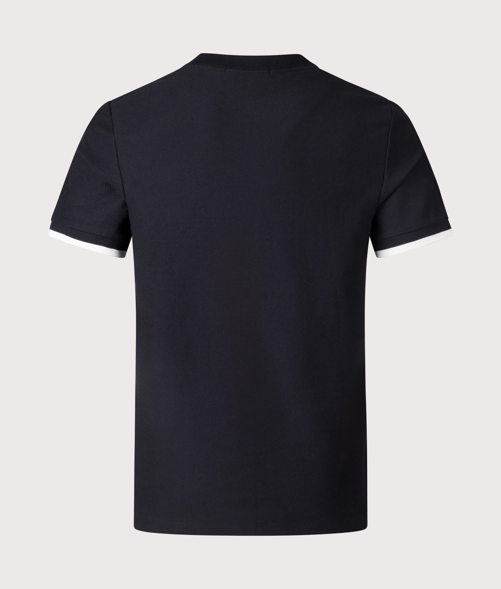 Tipped Cuff Pique T-Shirt. Shot by EQVVS. Back shot.