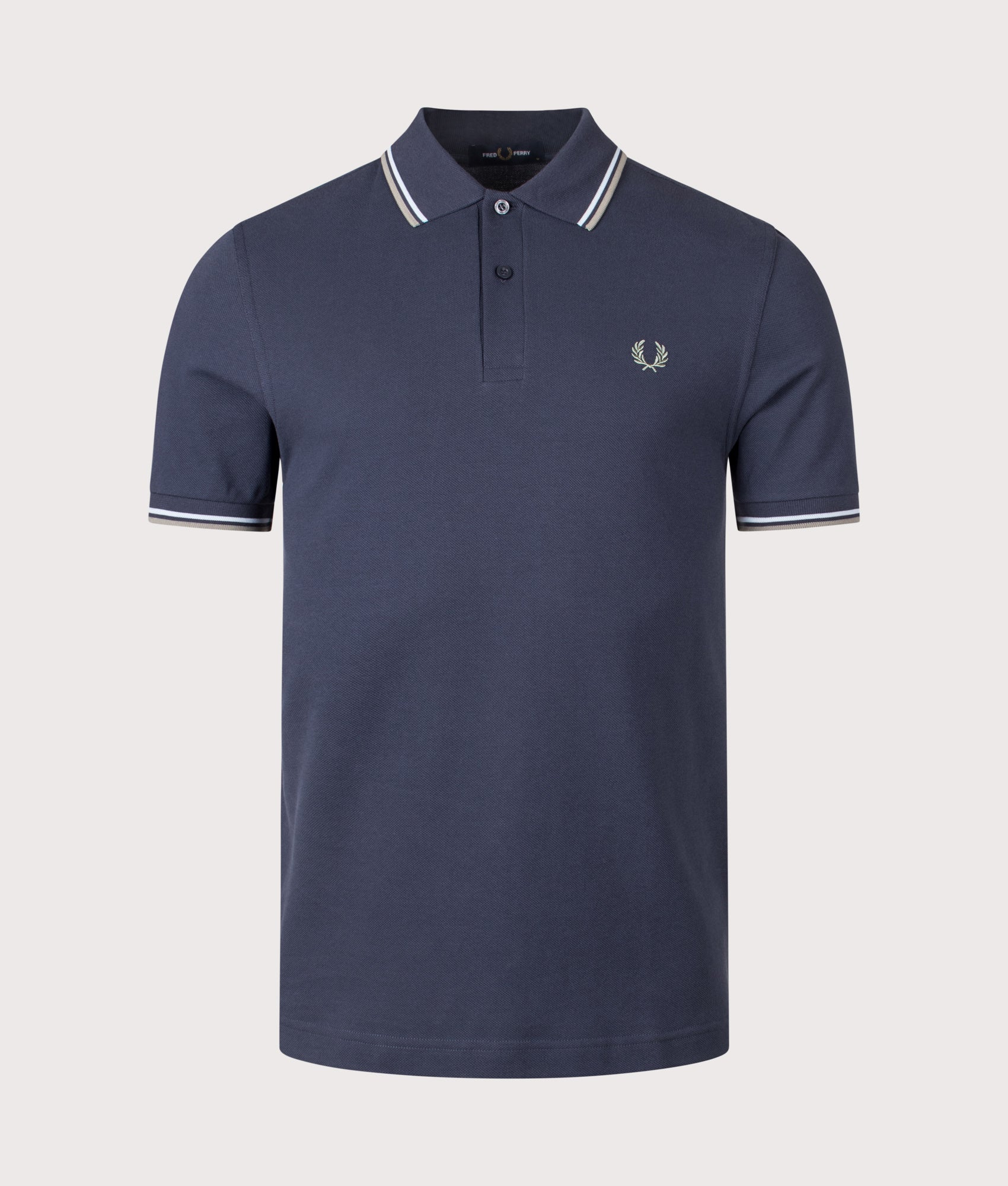 Twin Tipped Fred Perry Polo Shirt. Shot by EQVVS. Front shot.