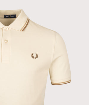 Twin Tipped Fred Perry Polo Shirt. Shot by EQVVS. Detail shot.