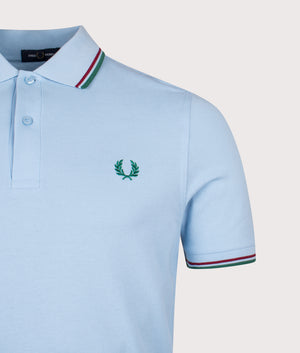 Twin Tipped Fred Perry Polo Shirt. Shot by EQVVS. Detail shot.